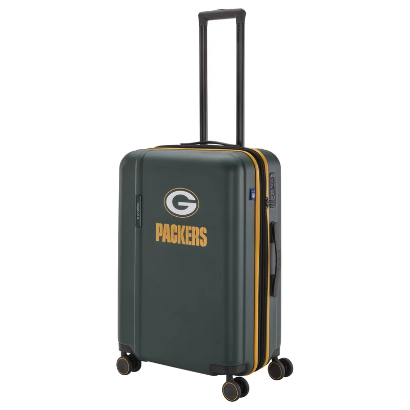Travelite NFL - Trolley de 4 ruedas M 67 cm expandible (Green Bay Packers)