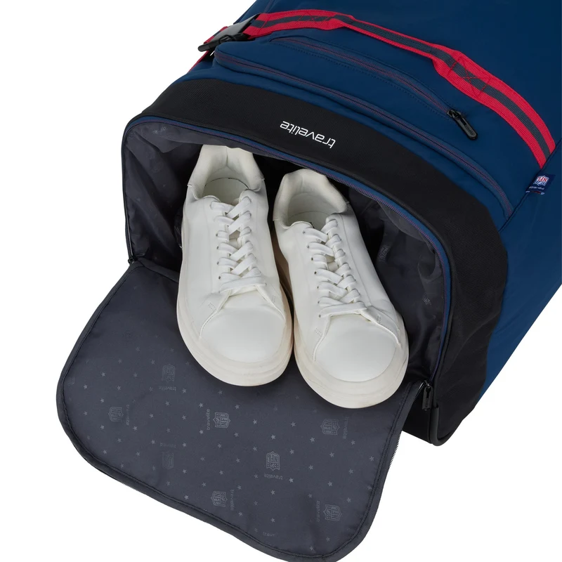 Travelite NFL - Bolsa de viaje con ruedas 79 cm (New England Patriots)