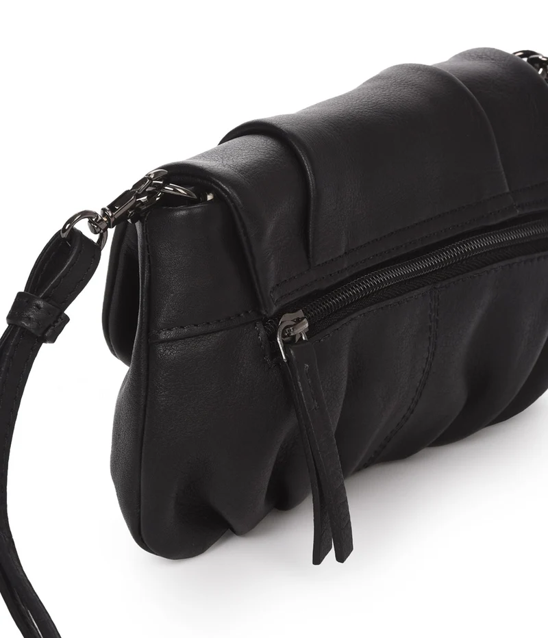 Bandolera pequeña de piel THB Scallop