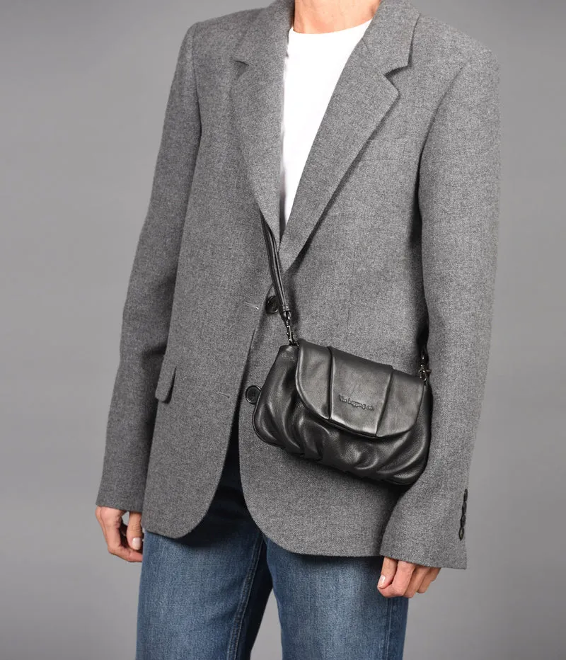 Bandolera pequeña de piel THB Scallop
