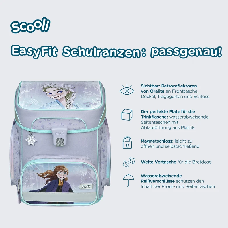 Scooli EasyFit - Set de mochila escolar 5 piezas (Frozen)