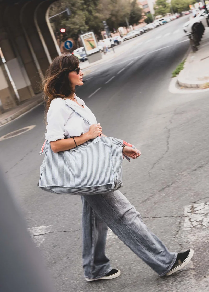 Denim Stripes Soft Maxi
