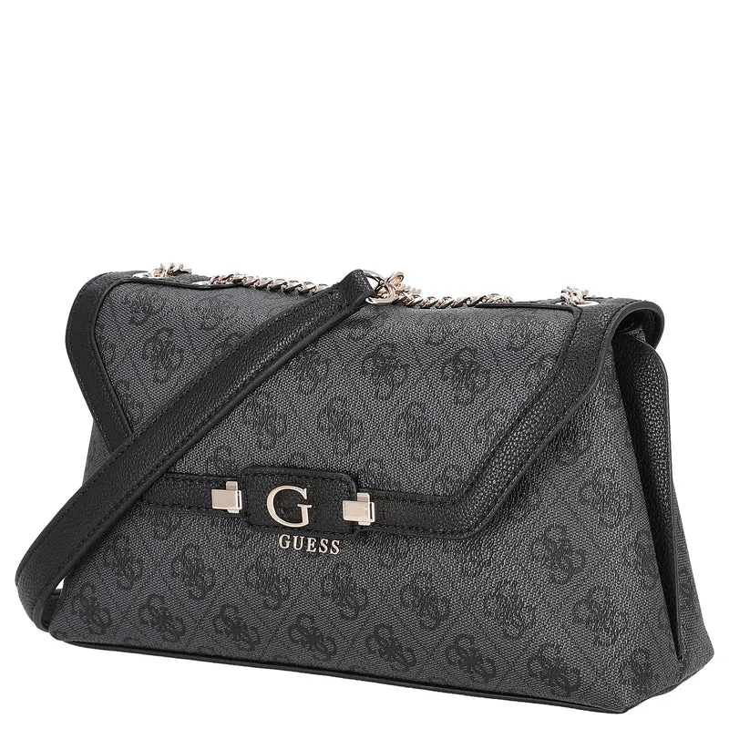 Guess Lindsey XBody Flap - Bolso bandolera 27 cm (coal logo)