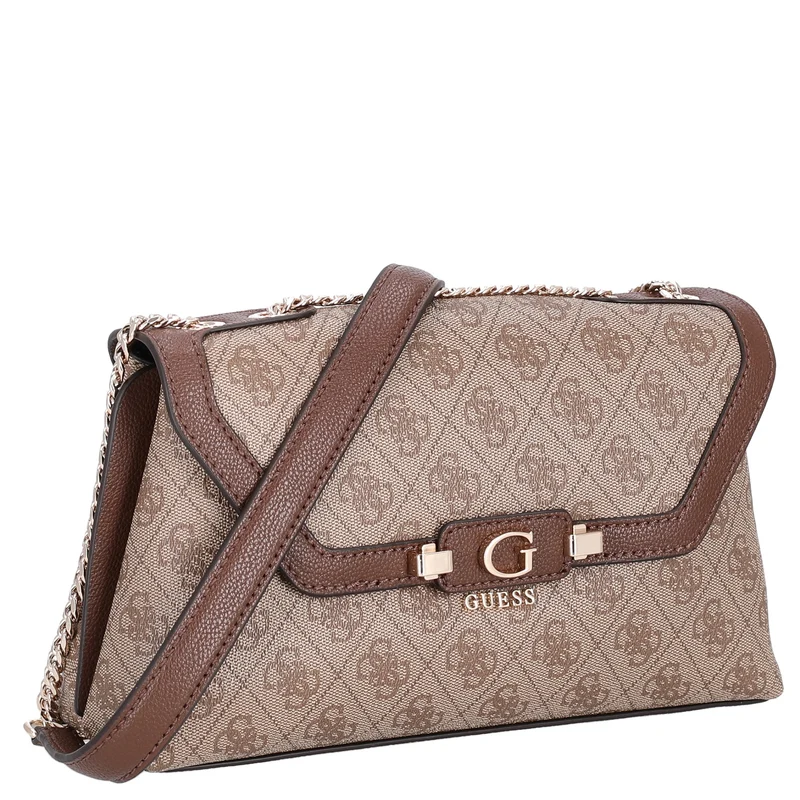 Guess Lindsey XBody Flap - Bolso bandolera 27 cm (latte logo)