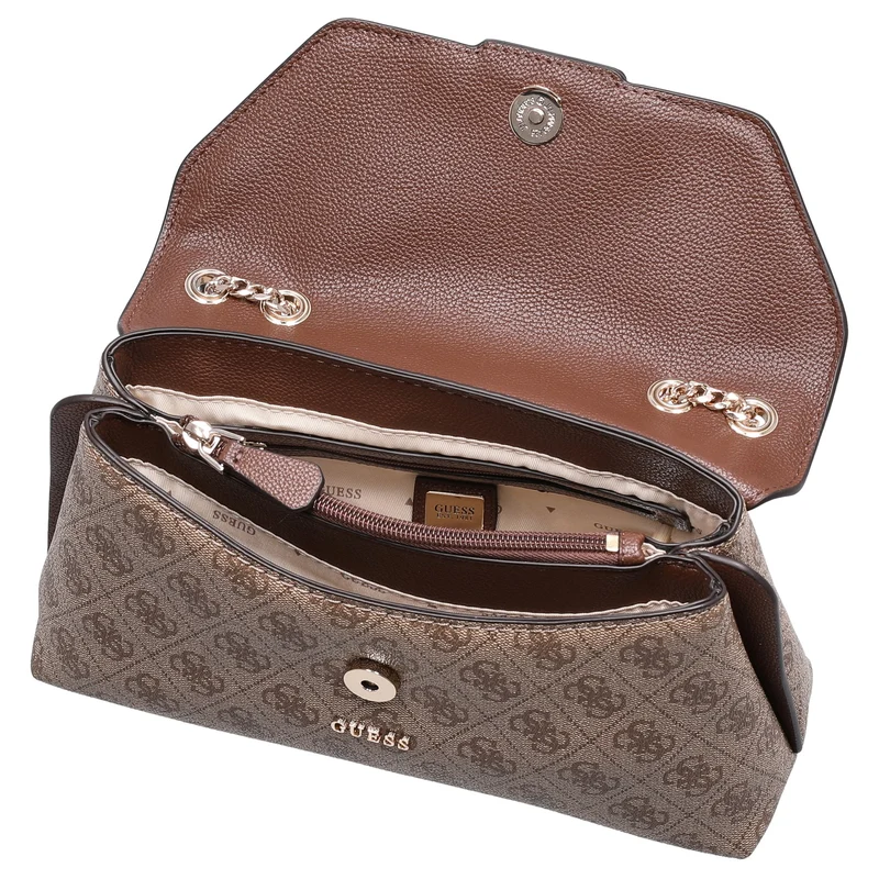 Guess Lindsey XBody Flap - Bolso bandolera 27 cm (latte logo)