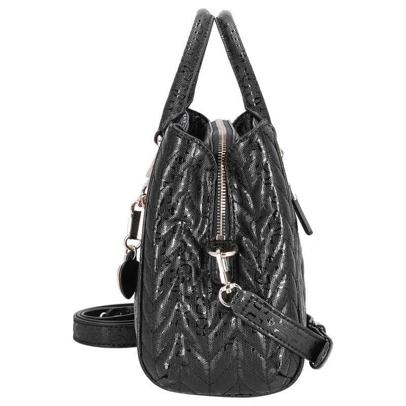 Guess Stacey Satchel - Bolso de mano 26 cm (black)