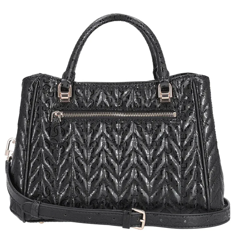 Guess Stacey Satchel - Bolso de mano 26 cm (black)