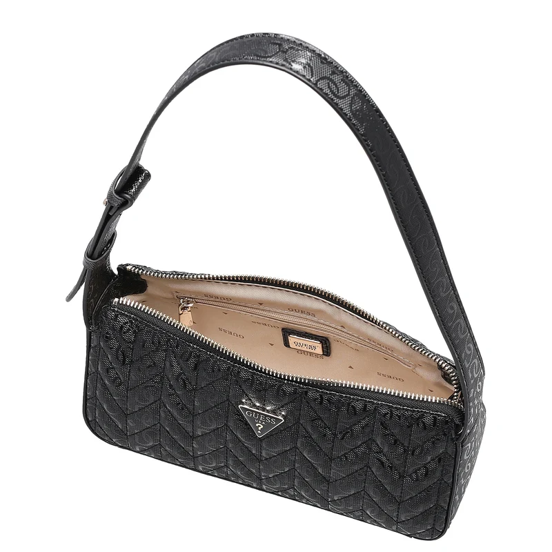 Guess Stacey Mini - Bolso de hombro 23 cm (black)