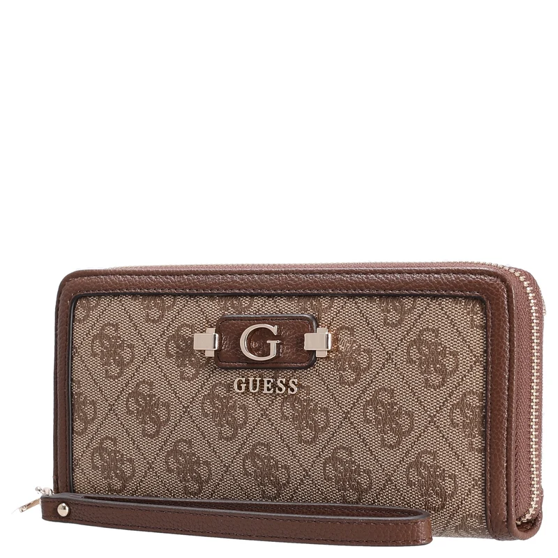 Guess Lindsey SLG Large Zip - Cartera 12cc 21 cm (latte logo)