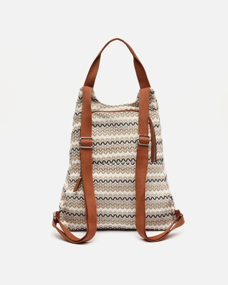 Tarvos mochila antirrobo con estampado jacquard