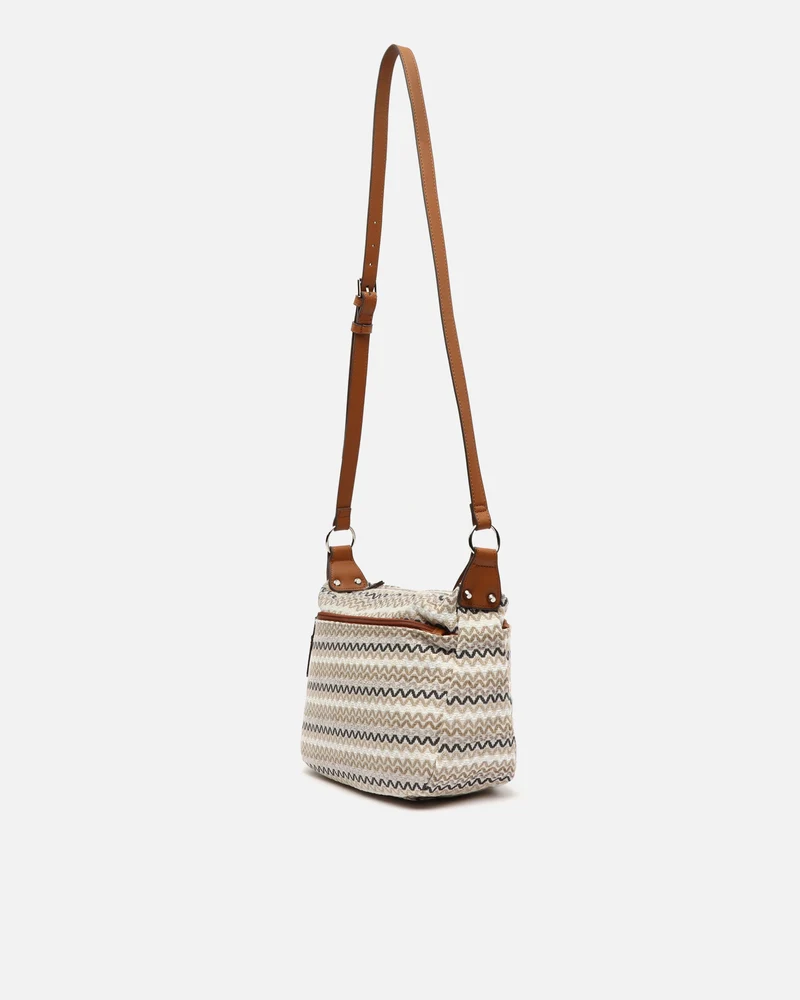 Tarvosi bolso bandolera con estampado jacquard