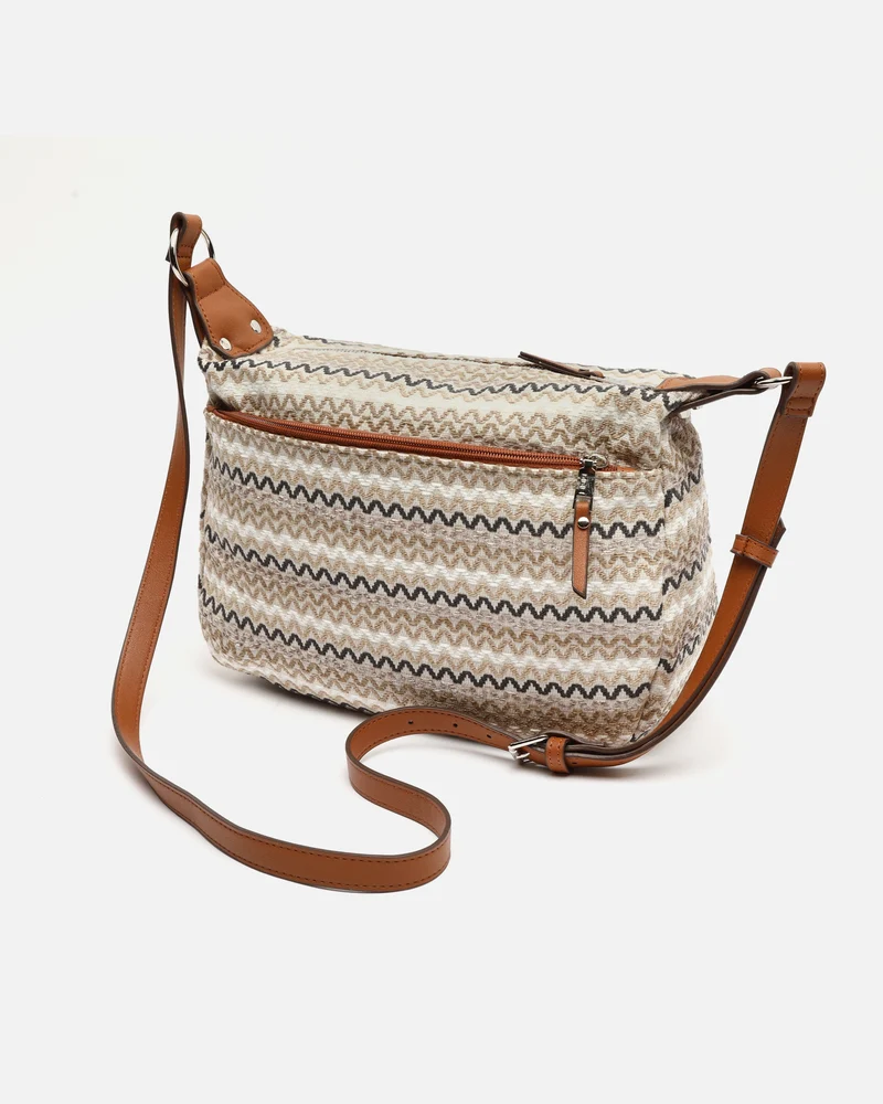 Tarvosi bolso bandolera con estampado jacquard