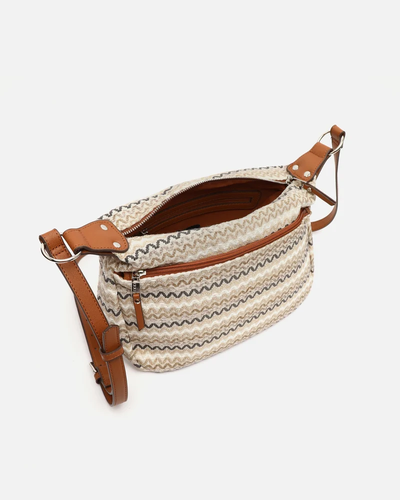 Tarvosi bolso bandolera con estampado jacquard