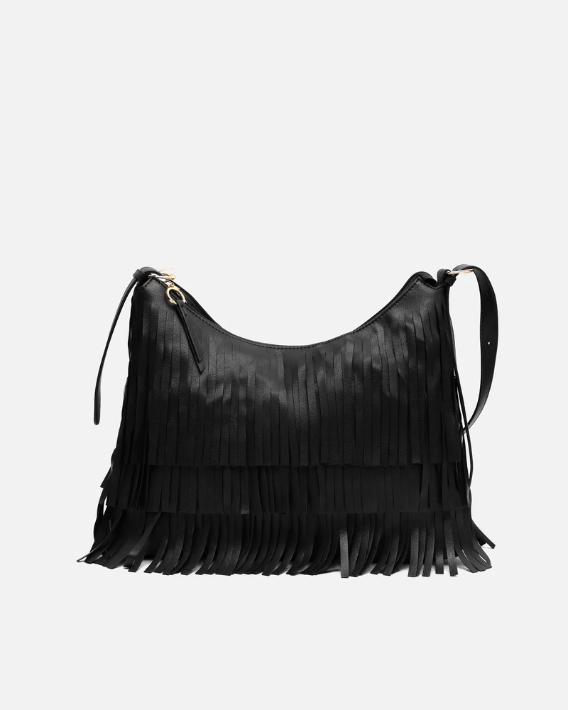 Tasel bolso de hombro con flecos