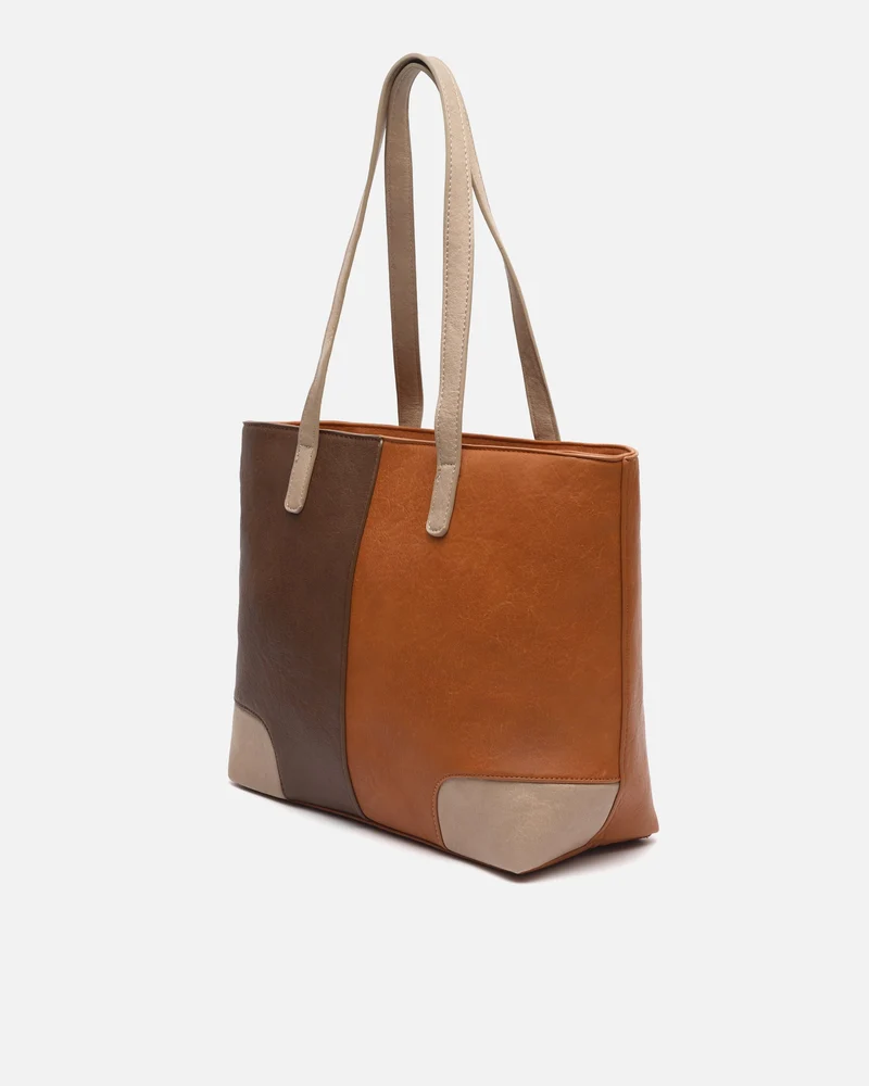 Quino bolso shopper con estampado patchwork