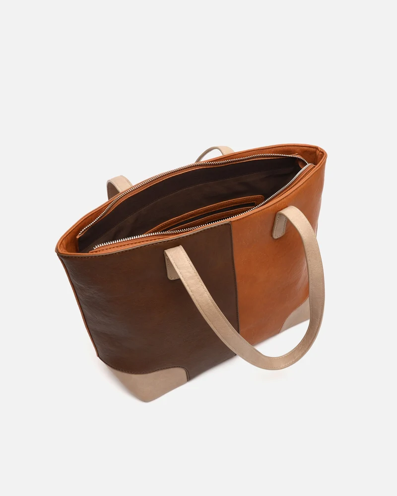 Quino bolso shopper con estampado patchwork
