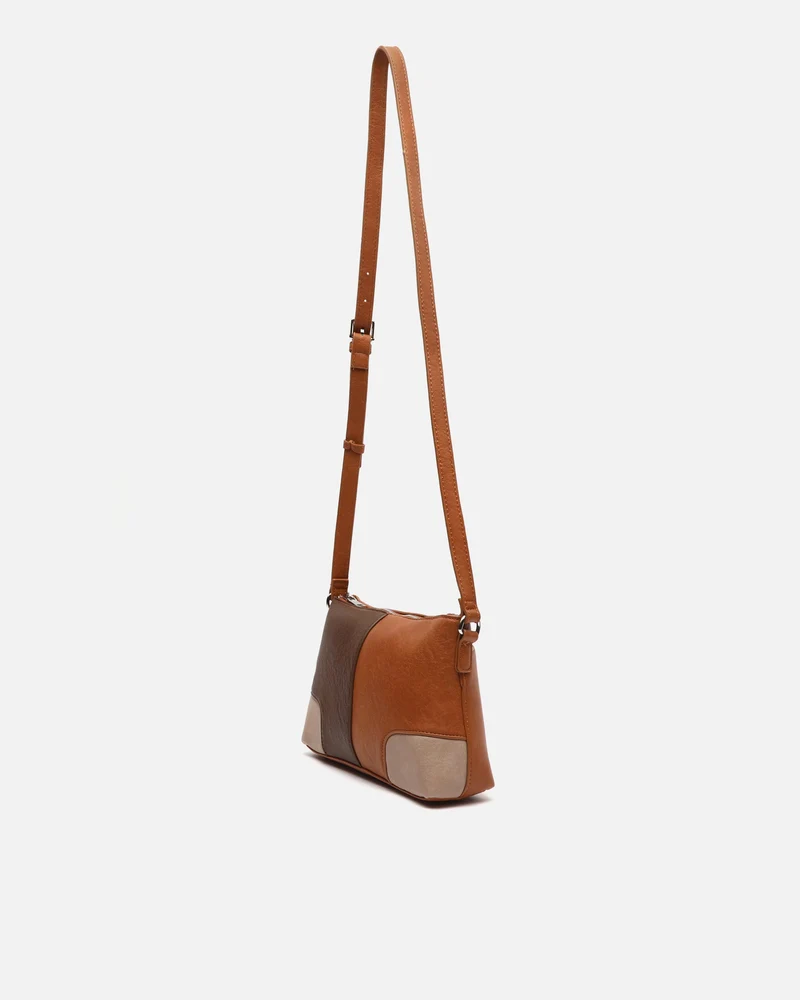 Quini bolso bandolera pequeño con estampado patchwork
