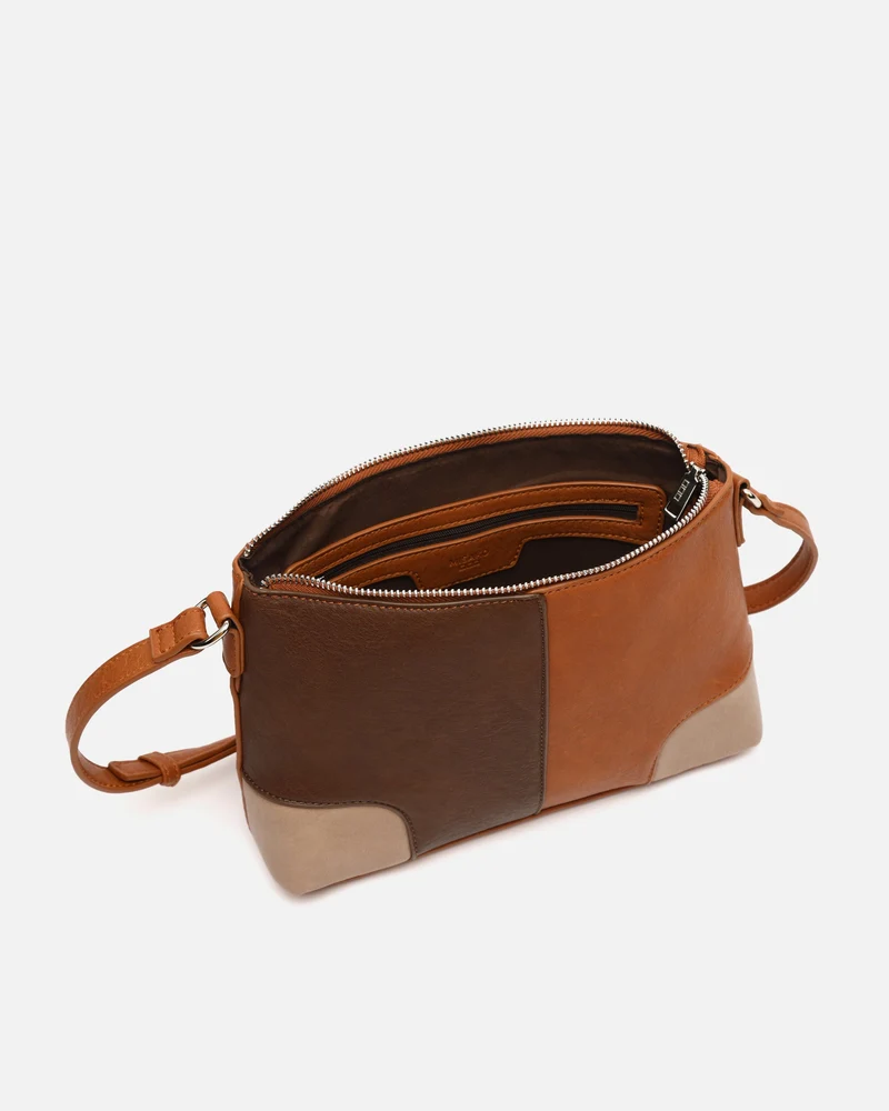 Quini bolso bandolera pequeño con estampado patchwork