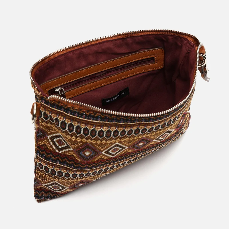 Misi bolso bandolera pequeño con estampado jacquard ED.