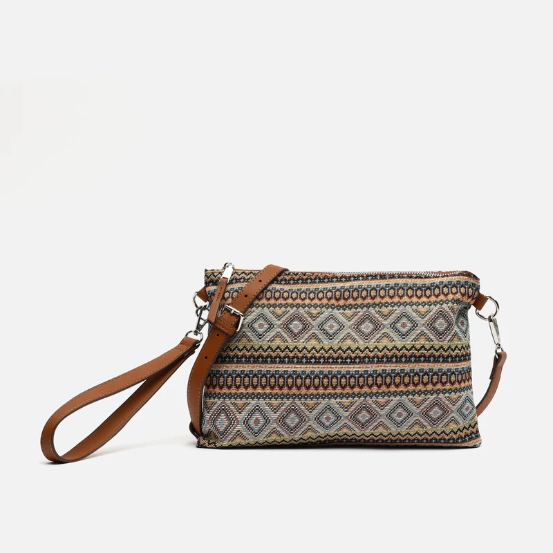 Misi bolso bandolera pequeño con estampado jacquard ED.