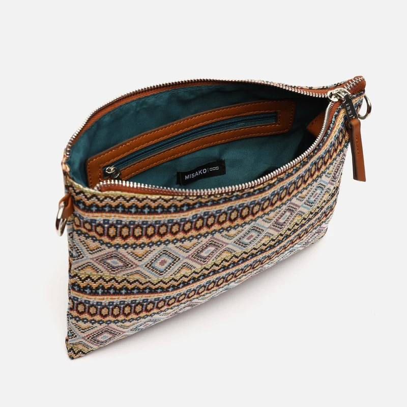 Misi bolso bandolera pequeño con estampado jacquard ED.