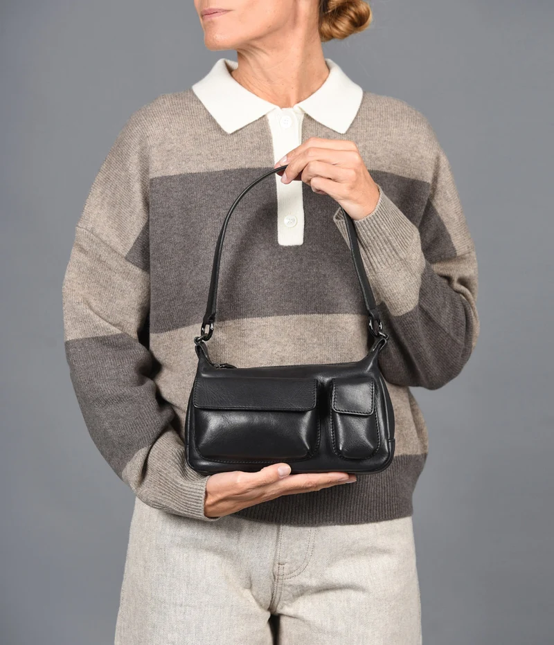 Bolso de hombro de piel THB Pocket