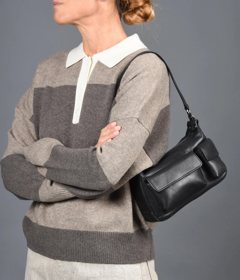 Bolso de hombro de piel THB Pocket