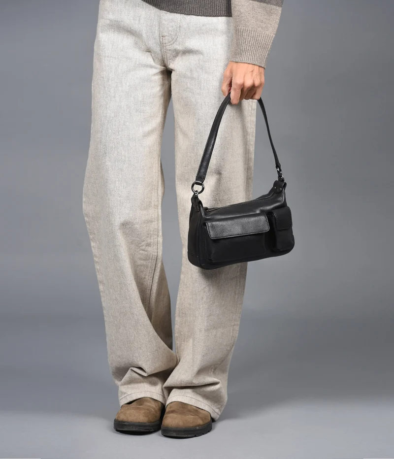 Bolso de hombro de piel THB Pocket