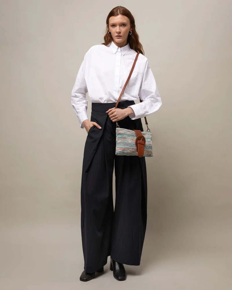 Lurdesi bolso bandolera pequeño estampado jacquard