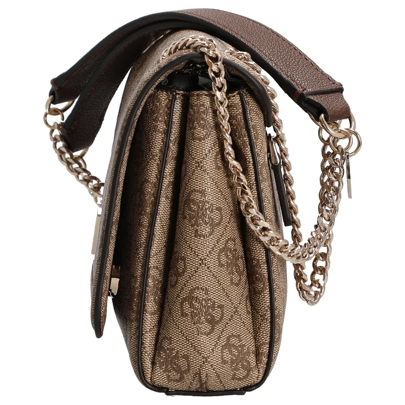 Guess Noelle II Convertible Xbody Flap - Bolso bandolera 24 cm (latte logo/brown)