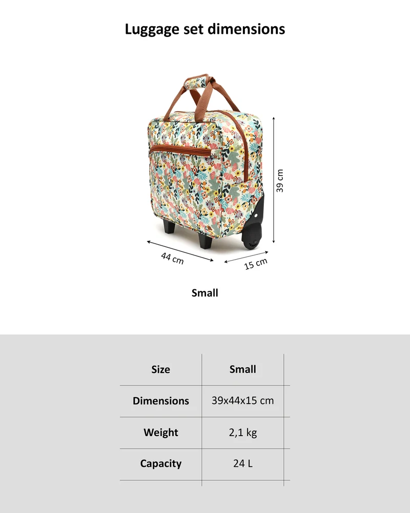 Atsu maletín con ruedas estampado
