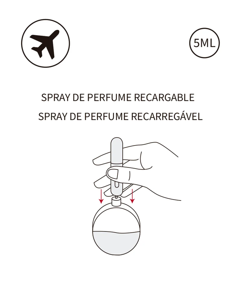 Daisy envase recargable para perfume 5ml