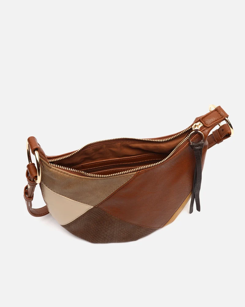 Abeyi bolso bandolera pequeño con estampado patchwork