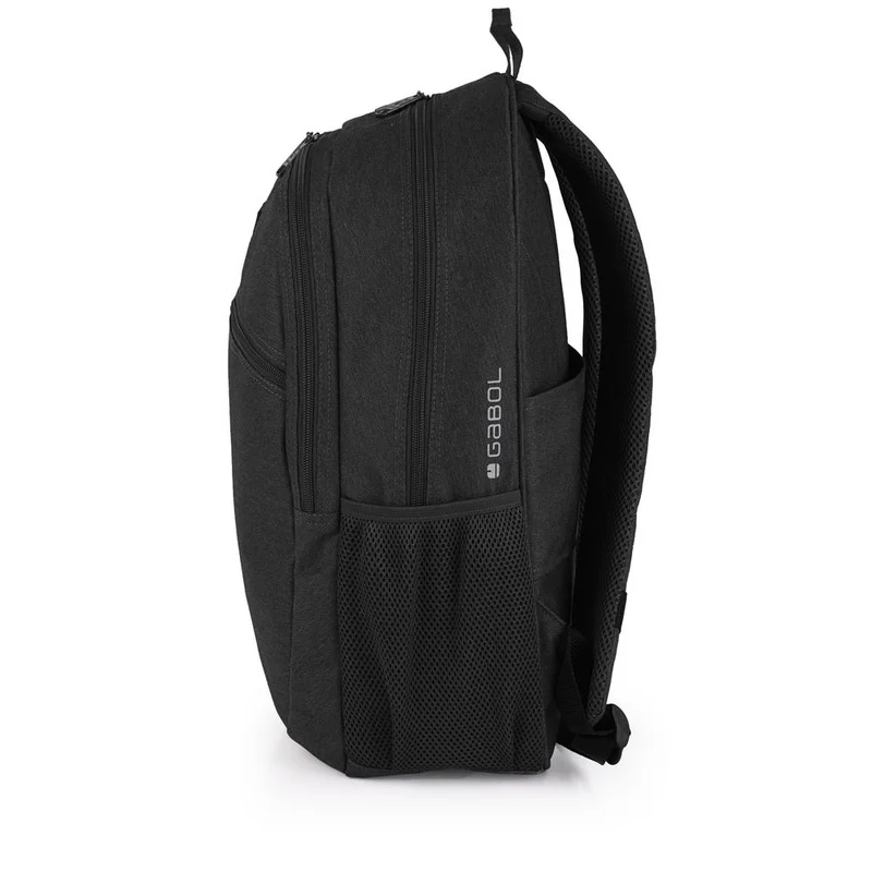 Mochila Gabol Wolf Negra Adaptable a Carro para Trabajo e Instituto