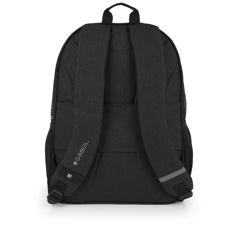 Mochila Gabol Wolf Negra Adaptable a Carro para Trabajo e Instituto