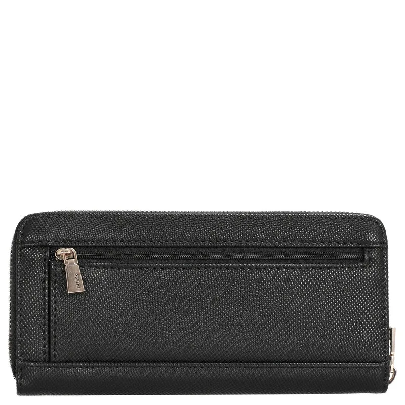 Guess Laurel II SLG Large Zip Around - Cartera 12cc 20 cm (black)