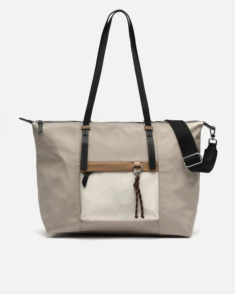 Bristol bolso shopper grande en nylon con asa bandolera extraíble