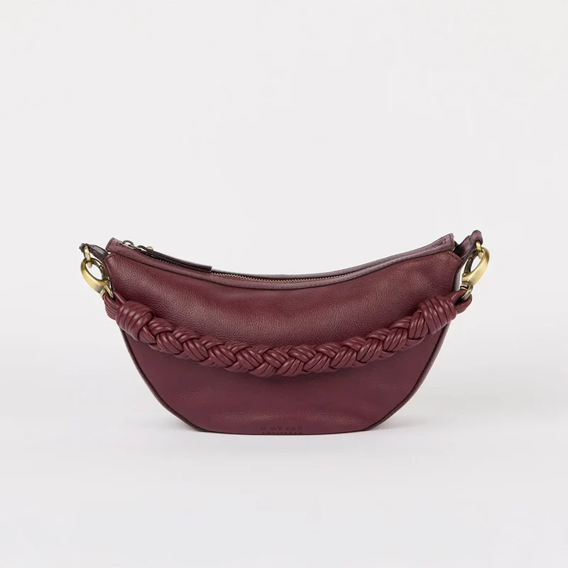 Leo Midi Soft Grain Leather Dark Cherry