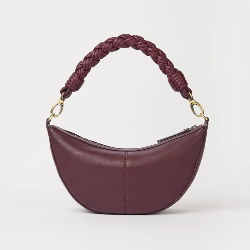 Leo Midi Soft Grain Leather Dark Cherry