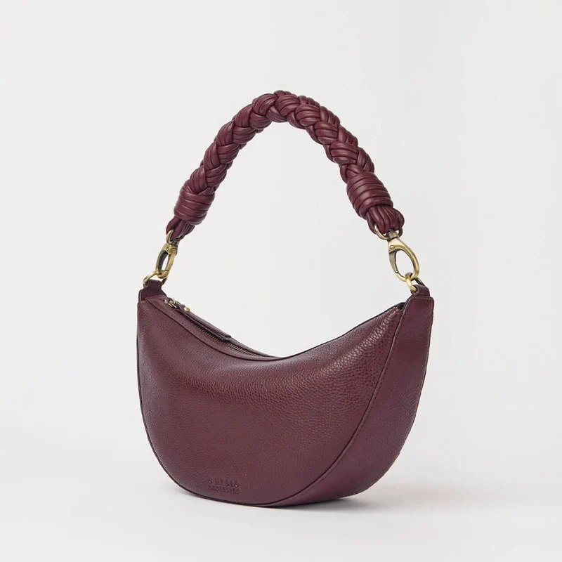Leo Midi Soft Grain Leather Dark Cherry