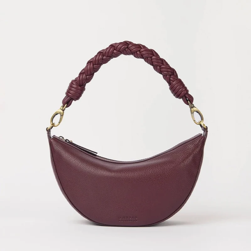 Leo Midi Soft Grain Leather Dark Cherry