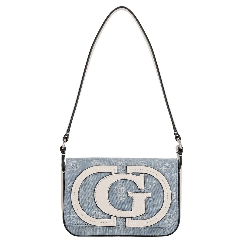 Guess Ruby Flap - Bolso de hombro 20 cm (denim logo)