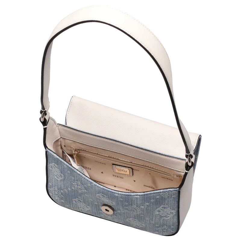 Guess Ruby Flap - Bolso de hombro 20 cm (denim logo)
