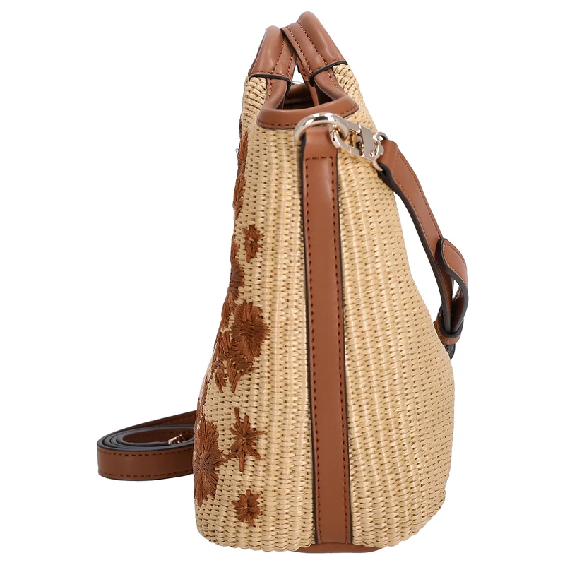 Guess Kirsten Mini Satchel - Bolso de mano 24 cm (caramel)