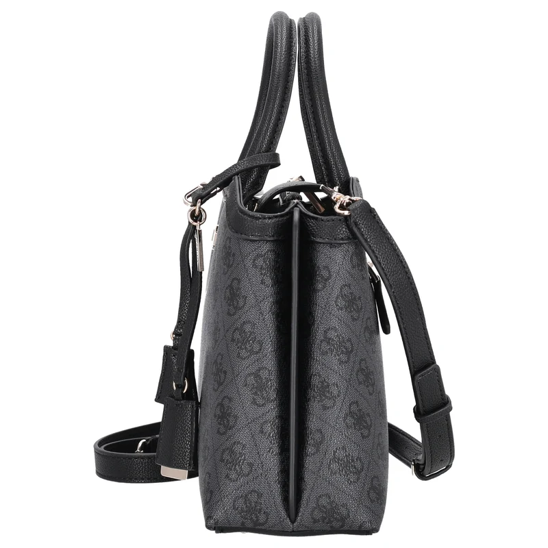 Guess Lindsey Satchel - Bolso de mano 36 cm (coal logo)