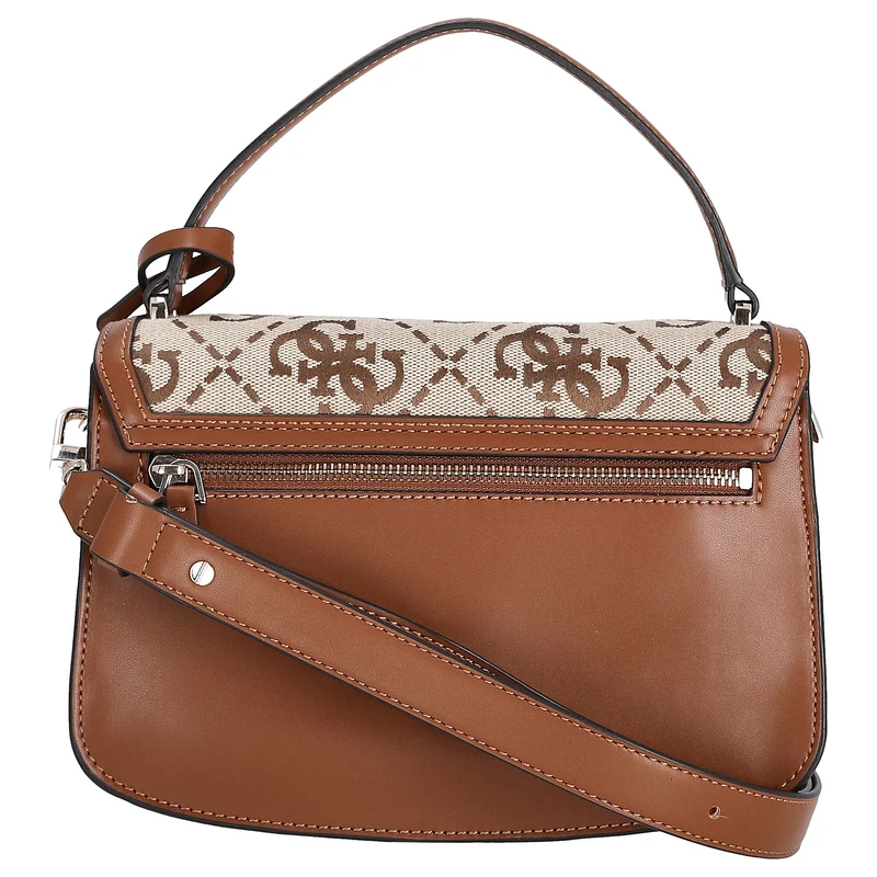 Guess Audrey Logo XBody Flap - Bolso bandolera 24.5 cm (latte logo)