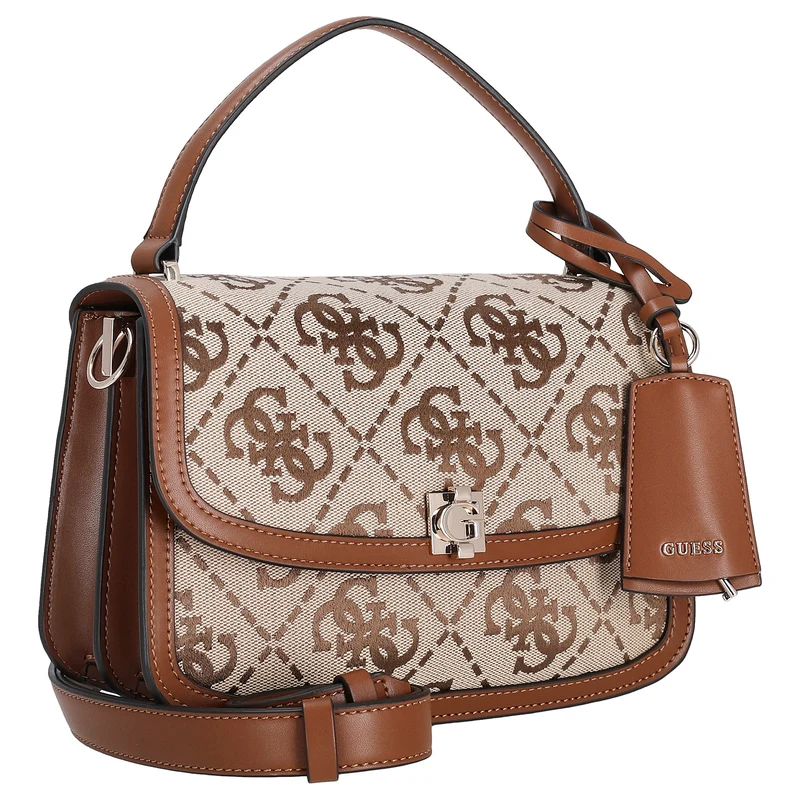 Guess Audrey Logo XBody Flap - Bolso bandolera 24.5 cm (latte logo)