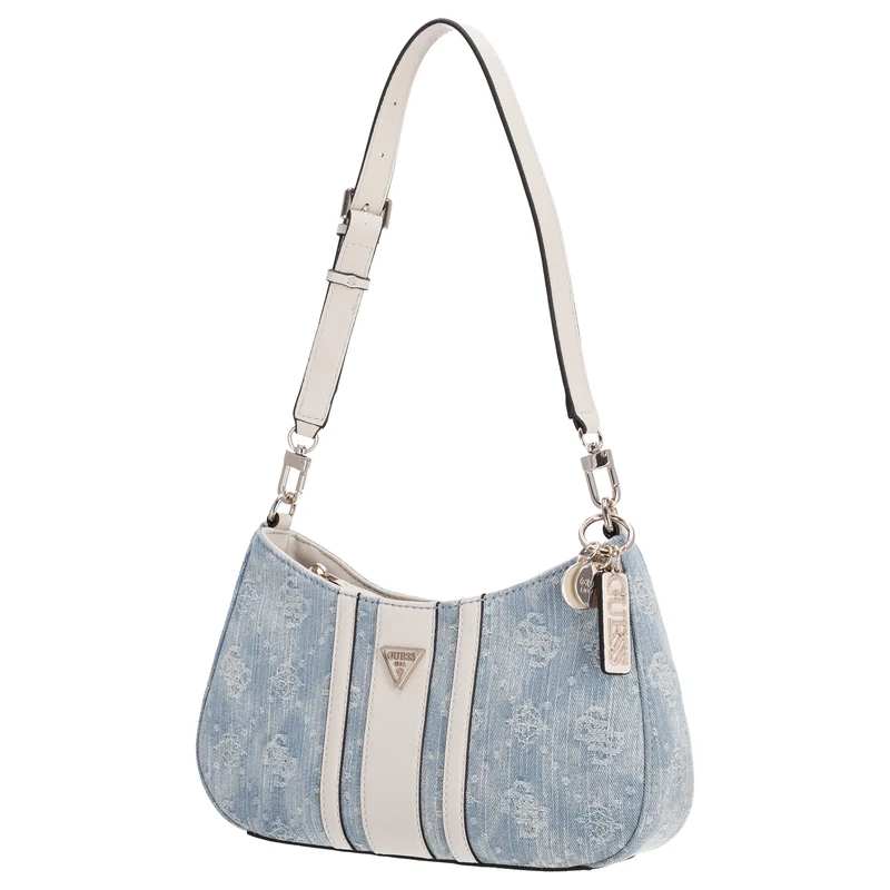 Guess Noelle II Top Zip - Bolso de hombro 29.5 cm (denim logo)