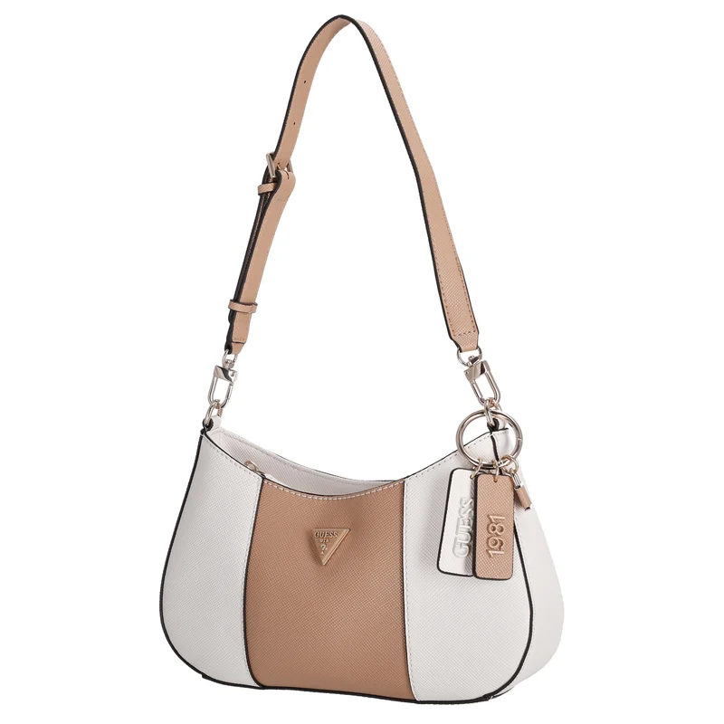 Guess Noelle II Top Zip - Bolso de hombro 28 cm (off white/beige)