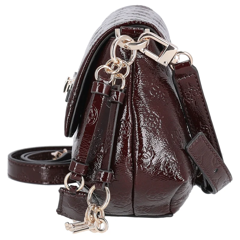 Guess Carmella Crossbody Flap - Bandolera (burgundy logo)